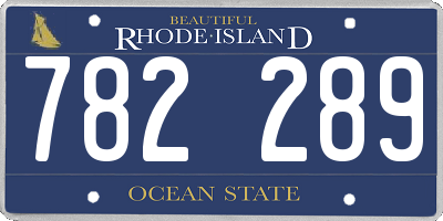 RI license plate 782289