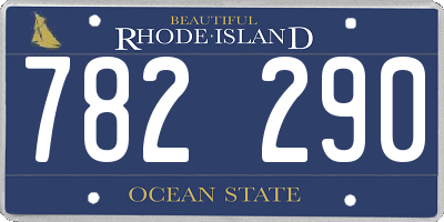 RI license plate 782290