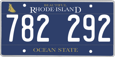 RI license plate 782292