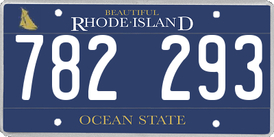RI license plate 782293