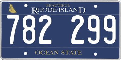 RI license plate 782299