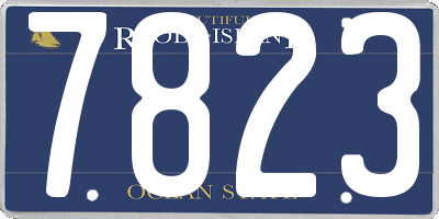 RI license plate 7823