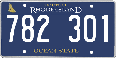 RI license plate 782301