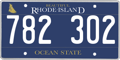 RI license plate 782302