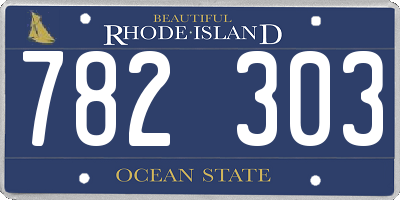 RI license plate 782303