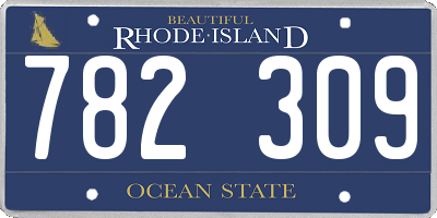 RI license plate 782309