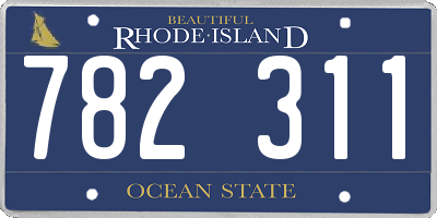 RI license plate 782311