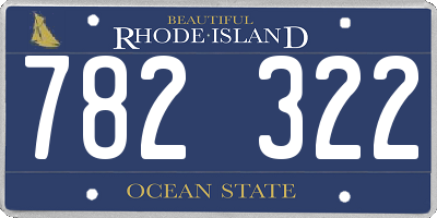 RI license plate 782322