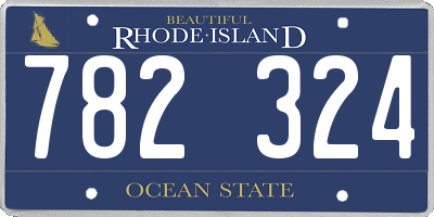RI license plate 782324