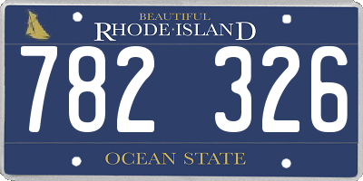 RI license plate 782326