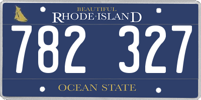 RI license plate 782327