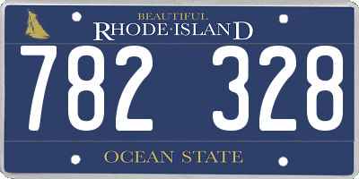 RI license plate 782328