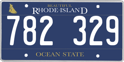 RI license plate 782329