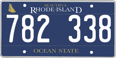 RI license plate 782338