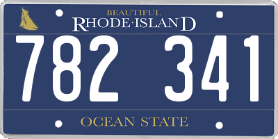 RI license plate 782341