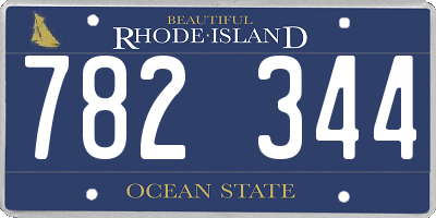 RI license plate 782344