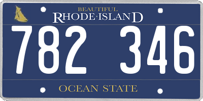 RI license plate 782346