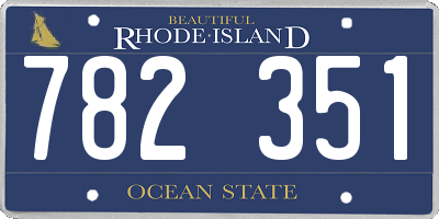 RI license plate 782351