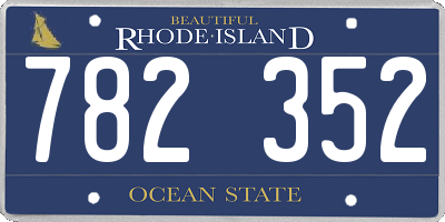 RI license plate 782352