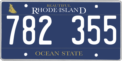 RI license plate 782355