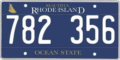 RI license plate 782356