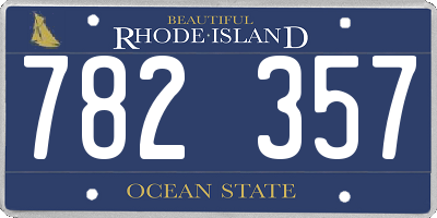 RI license plate 782357