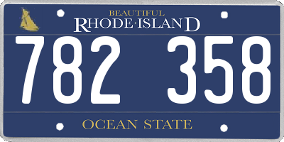 RI license plate 782358