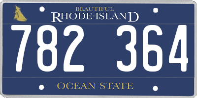 RI license plate 782364