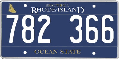 RI license plate 782366