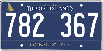 RI license plate 782367