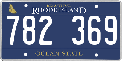 RI license plate 782369