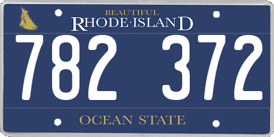 RI license plate 782372