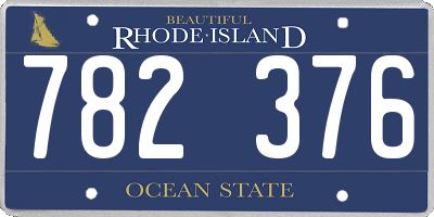 RI license plate 782376