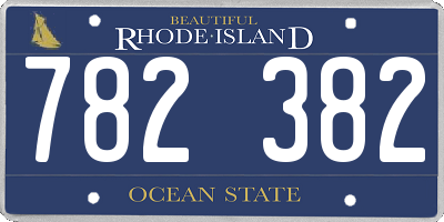 RI license plate 782382