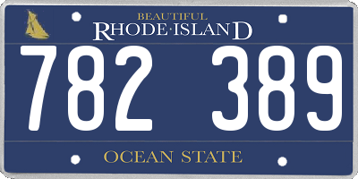 RI license plate 782389