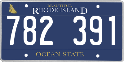 RI license plate 782391