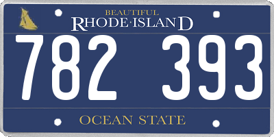 RI license plate 782393