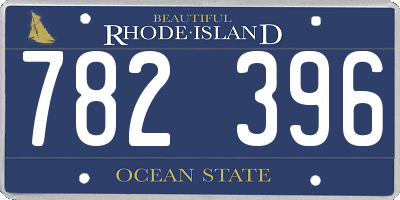 RI license plate 782396