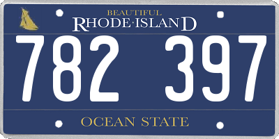 RI license plate 782397