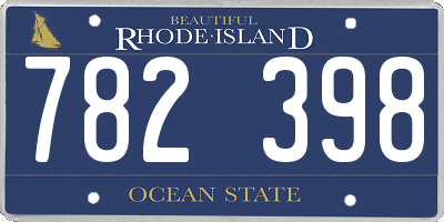 RI license plate 782398