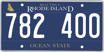 RI license plate 782400