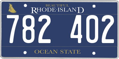 RI license plate 782402