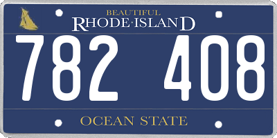 RI license plate 782408