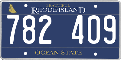 RI license plate 782409