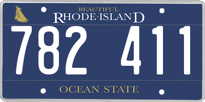 RI license plate 782411
