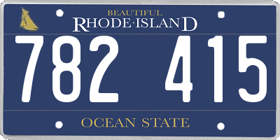 RI license plate 782415