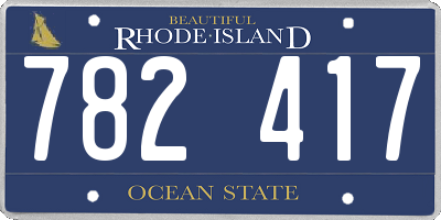 RI license plate 782417