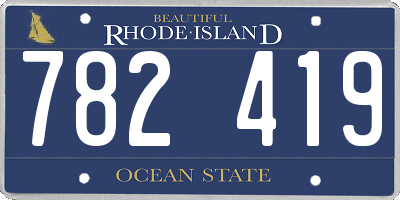 RI license plate 782419