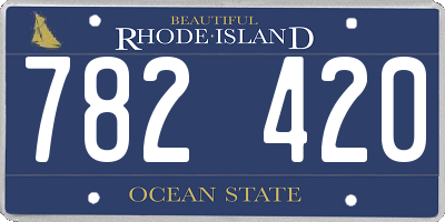 RI license plate 782420
