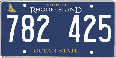 RI license plate 782425